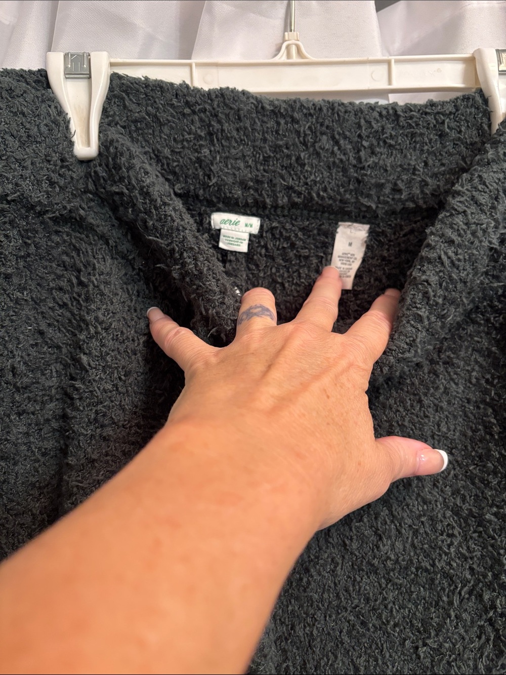 Aerie Cozy Fluff forest green lazy pants
